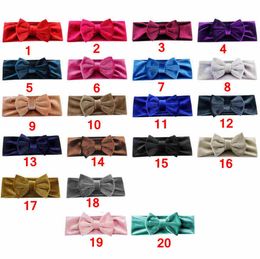 baby velvet headband solid pure color kids hair band 19 colors children holidays hair accessories quality
