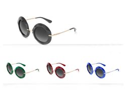 New Fashion Designer Retro Sunglasses Round Cut Crystal Frame Avant-garde Style Top Quality Uv400 Lens Protection Eyewear 6105