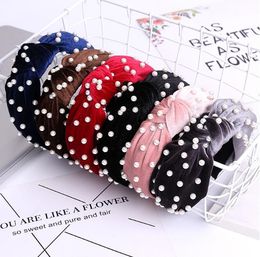 New Korea Wide-Brimmed Nails Velvet Knotted Headband Europe And The United States Retro Knot Hair Accessories Hair Band