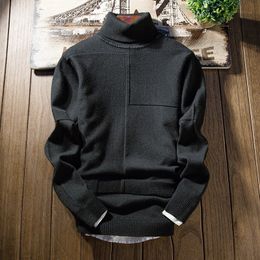 Winter Turtleneck Cashmere Sweater Men New Fashion Men's Christmas Sweater Long Sleeve Slim Fit Student Warm Pullover