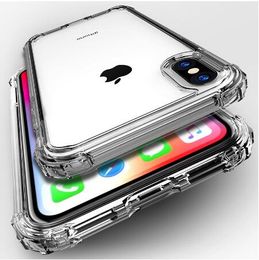 Antichocs Mode gros Pare-chocs en silicone transparent cas de téléphone pour l'iPhone 11 X XS XR XS Max 8 7 6 6S Protection Plus clair Couverture arrière