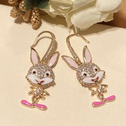 Fashion- Cute Mouse Earrings For Girls Brand Deisgner Gold Jewellery 925 Silver Needle Oil Drop Pendant Earring Women Wedding Earings