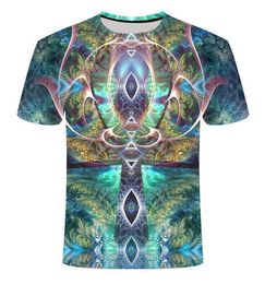 New Fashion Mens/Womans psychedelic T-Shirt Summer Style Funny Unisex 3D Print Casual T-Shirt Tops Plus Size AA02