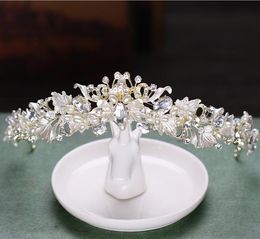 Handmade Crown Gold and Silver Alloy Rhinestone Crown Bride Wedding Headwear Crown