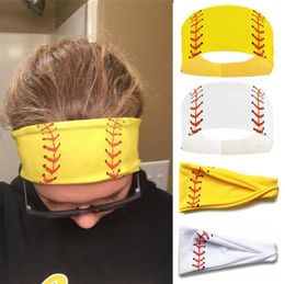 2020 Fashion Softball Sport Sweat sfera delle fasce del Ragazze di yoga fitness Donne Accessori per capelli Bandane Stampe Ampia esecuzione baseball Hairband