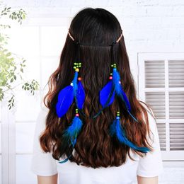 Feather Headband Accessories Festival Women Hippie Adjustable Headdress