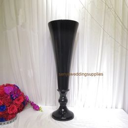 new style 37inches Tall Black mental Flower Vase floral Stand black candelabra for wedding home decoration senyu0238