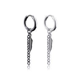 2Pcs Top quality Tassel Chain Earrings Tide Earrings Pierced Titanium Steel Tassel Industrial Piercing Sexy Jewellery