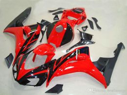 Free cuetom Fairings for Honda CBR1000RR 2006 2007 black red Injection Moulding fairing kit CBR 1000 RR 06 07 HA11