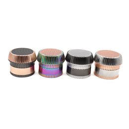 Newest creative mushroom head cigarette grinder 63mm 4 layer splicing Colour metal zinc alloy manual cigarette cutter grinding box