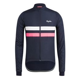 Mens Rapha Pro Team Cycling Long Sleeve Jersey MTB bike Tops Outdoor Sportswear Breathable Quick dry Road Bicycle Shirt Racing clothing Y21041615