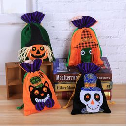 10pcs lot halloween decoration childrens portable bag pumpkin pattern new decoration nonwoven bundle candy bag gift bag