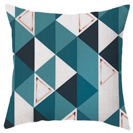 Multicoloured Living Room Decorative Washable Polyester Modern Cushion Cover Office Abstract Home Printed Sofa Bedroom Geometric