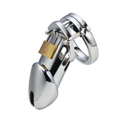 Top Quality Stainless Steel male padlock chastity device BDSM bondage Metal cock cages Virginity Lock Penis Ring Chastity Belt Adult Sex Toy