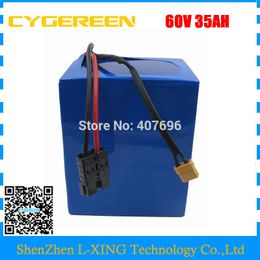 Free customs duty 60V 35AH Lithium battery 60V 35AH motorcycle Battery use 3.7V 5000MAH 26650 cell With 50A BMS 5A Charger