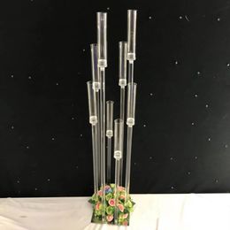 New style wedding acrylic crystal aisle pillar for weddings decor / walkway pedestal stand best01074