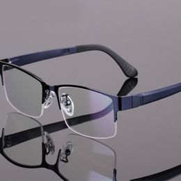 Wholesale- Men Eyeglasses Frame Women Metal half-frame myopia frames clear lens glasses optical prescription computer eyewear