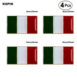 Italy Brooches Lapel Pin Flag badge Brooch Pins Badges 4PC