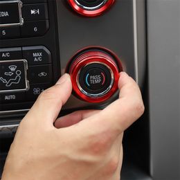 Air Conditioning Audio Switch Knob Ring Decoration Cover For Ford F150 Raptor 2013-2014 Car Interior Accessories282D