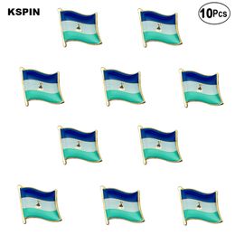 Lesotho Flag Lapel Pin Flag badge Brooch Pins Badges 10Pcs a Lot