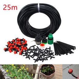 25M DIY Automatic Drip Irrigation Watering Equipments Garden Watering Device Kits 4/7 capillaries Water Irrigations Hose Tool Kit