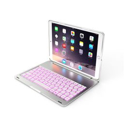 2017 ultra thin colorful backlight Aluminum flip cover protective Bluetooth keyboard case for iPad pro 10.5