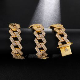 Hiphop Bling Mens Cuban Link Chain Choker Long Necklace New Personalised Cz Stone Cubic Zirconia Rapper Punk Rock Grunge Jewellery Gifts for Guys
