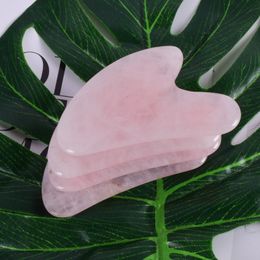 health care crystal real pink gua sha scraping tool rose quartz guasha board 100 natural jade stone