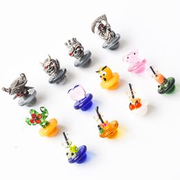 OD25mm Colorful Glass UFO Carb Cap for 2mm quartz Thermal P Quartz Nail glass water pipe smoke accessory