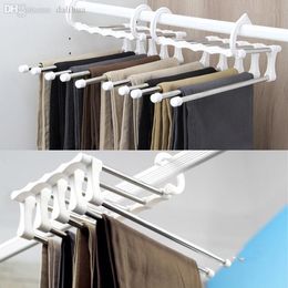-BCVBFGCXVB Multifunktionshose Schrank Kleiderb/ügel Five In One Racks Hosen Kleiderb/ügel Trockengestelle Tragbare Kleiderst/änder wei/ß