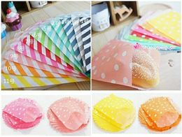 56 colors ecofriendly food bags chevron striped colorful dot paper bags party favor necklace earring pendant fashion jewelry pouches 5 x7