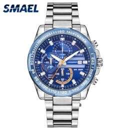 Ocean Star Triocular disc with noctilucent SL-9089 Watch Automatic Calendar Luxury Stainless Steel Male Clock Relogio Masculino