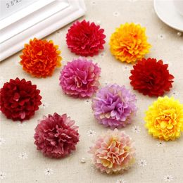 10PCS 5cm Silk Artificial Daisy Chrysanthemum Flower Heads For Wedding Decoration DIY Scrapbooking Handmade Craft Fake Flowers