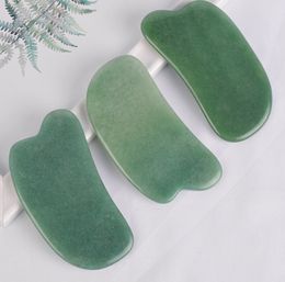 Rejuvenate Skin Guasha Plate Natural Aventurine Jade Stone Massage Gua Sha Tool For Facial Body Neck