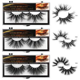 25mm Mink Eye Lashes Makeup Thick Cross Eyelash Extension Handmade Volume Professional 25 mm Long 3D False Eyelashes