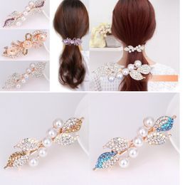 -10 estilo versão coreana de grampos de cabelo strass borboleta combinado mulheres loiras selvagens primavera rabo de cavalo para o cabelo flor acessórios hairpin BJJ128