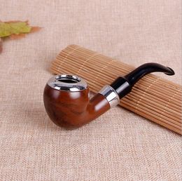 Classical curved resin pipe wood-grain Philtre pipe