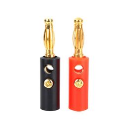 4mm Gold Plated Speaker Wire Cable Banana Plug Connector Audio Speaker USB Screw Wholesale 25