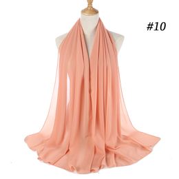 Wholesale-women plain bubble chiffon scarf hijab wrap printe solid Colour shawls headband muslim hijabs scarves/scarf 47 Colours