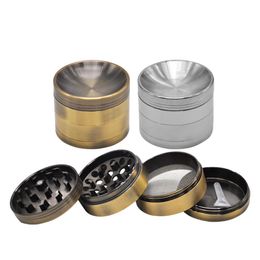 Premium Newest Concave Grinders 40/56/63mm Metal Smoking Herb Grinders 4 Layers Zinc Alloy Concave Surface Tobacco Herb Hand Muller