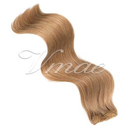 Hot Sales Clip Ins Silky Straight Hair 120G Extensions Blonde Clip In Non Processed Human Hair Extensions