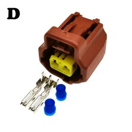 Orange 2Pin 1.8mm D type car connector,Engine water Temp sensor plug,Car Engine Electrical connector for Toyota,Honda