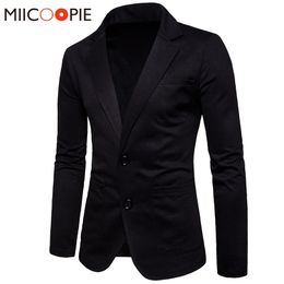 Brand Blazer Men Suit 2018 Mens Blazer Jacket Korea Style Fashion Two Buttons Cotton Slim Fit Blazers Costume Veste Homme XXL