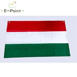 No.5 96cm*64cm size European Flag of Hungary Top Rings Polyester flag Banner decoration flying home & garden flag Festive gifts