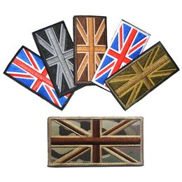 National Flag United Kingdom of Great Britain Emblem Embroidered Patch Hook & Loop Army Badge 3D Tactical Military Badges