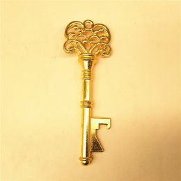 Classic Creative Wedding Favours Party Back Gifts for Guests Gold Antique Copper Skeleton Key Beer Bottle Opener QW9827