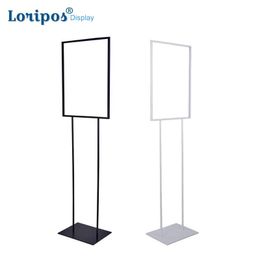 Black Showroom Banner Display Rack Poster Frame Advertising Racks Banner Display Stand Wedding Poster Holder Display Floor Stand