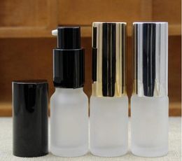 Frosted Glass Lotion Pump Spray Bottles 10ml Cream Jars Split Charging Jars Empty Cosmetic Container fast shipping