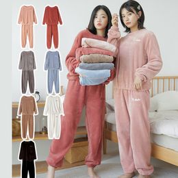 Wholesale-Women Pyjama Sets With Christmas Box 2019 New Winter Warm Sleepwear Suit Pyjama Sleeping Clothes Female Night Suits Homewear