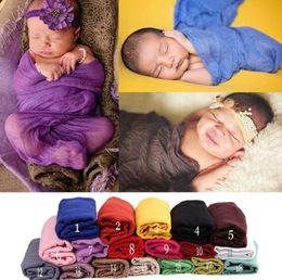 Wholesale Newborn Photography Props Infant Costume Outfit 180cm Long Cotton Soft Photo Wrap Matching Baby Photo Props fotografia